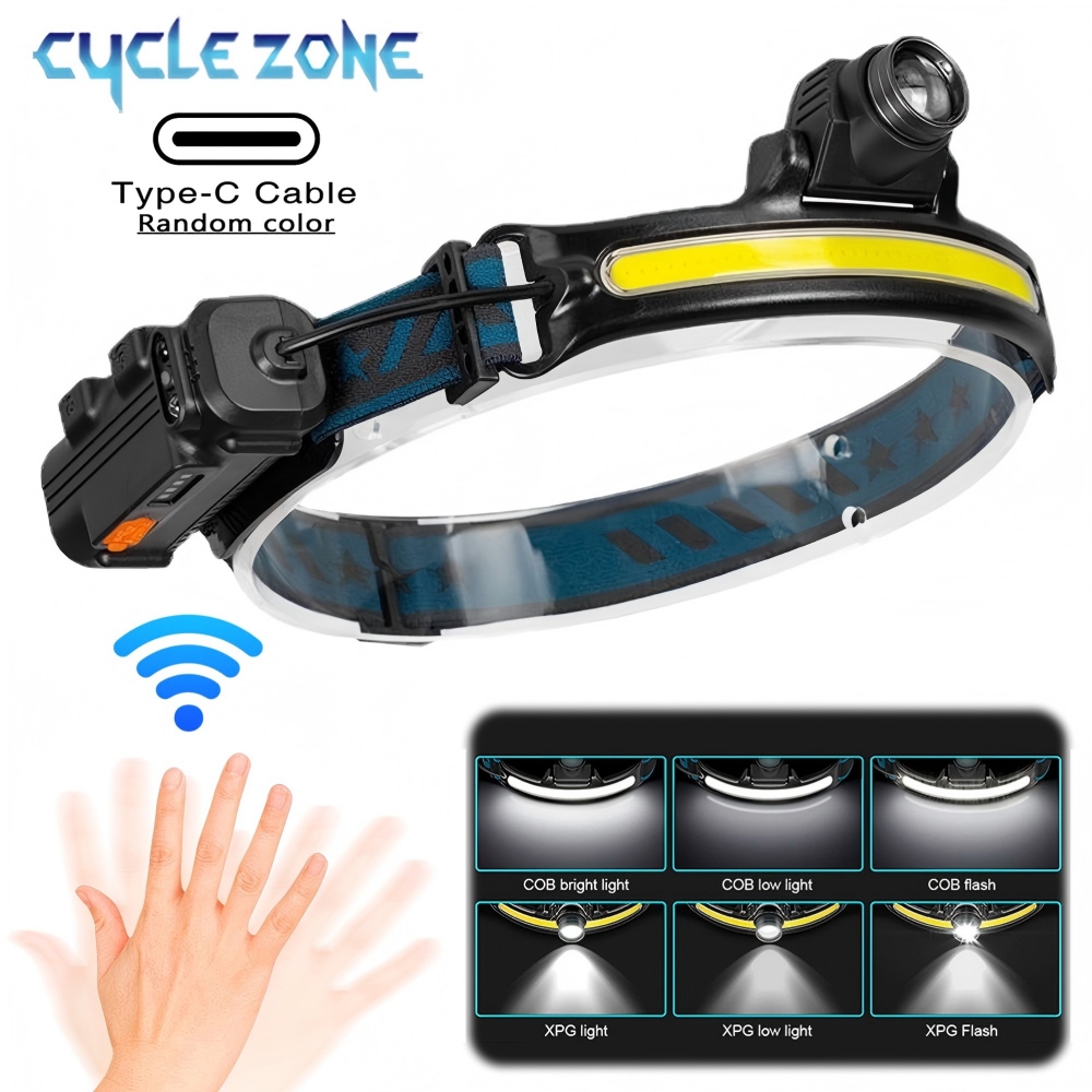 Outdoor Adventure Zone - Potente linterna frontal con Sensor LED,