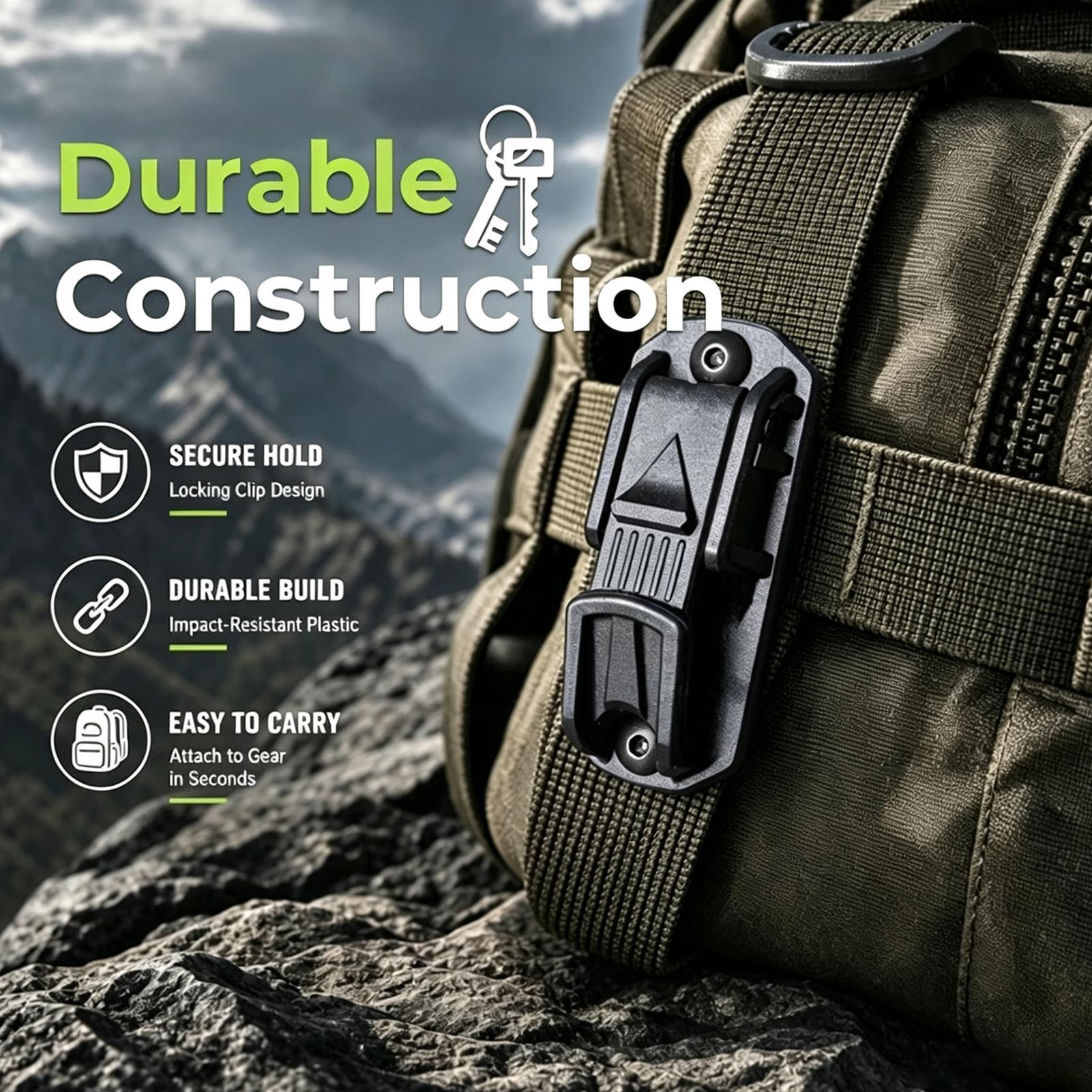 Clip de cinturón resistente, g - Outdoor Adventure Backpack reseña y precio
