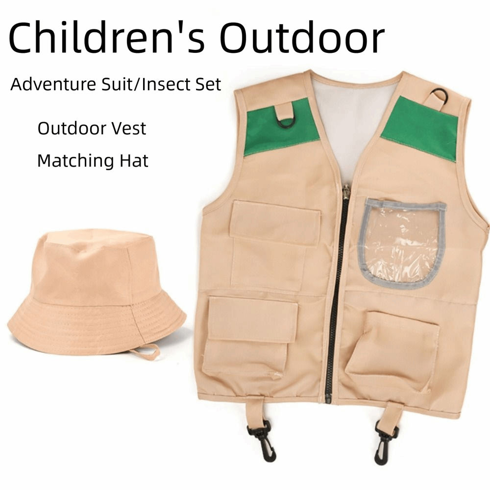 Chaleco y sombrero de explorad - Outdoor Adventure Kit For Kids reseña y precio