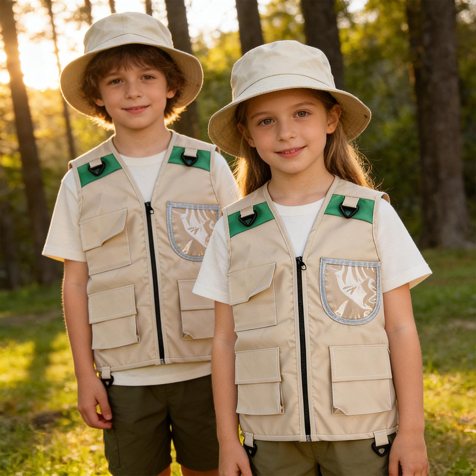 Chaleco y sombrero de explorad - Outdoor Adventure Kit For Kids reseña y precio
