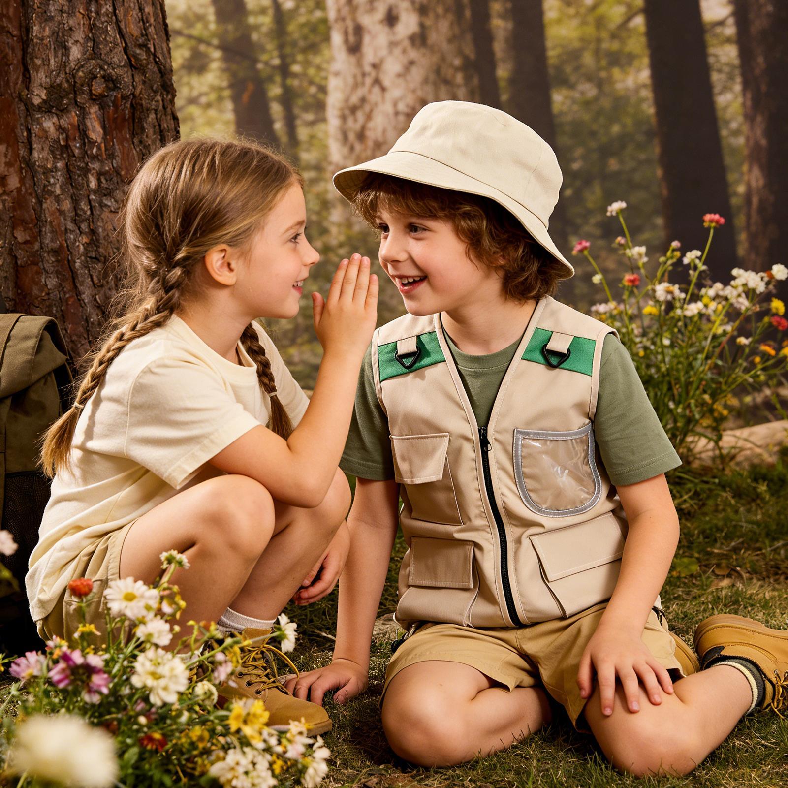 Chaleco y sombrero de explorad - Outdoor Adventure Kit For Kids reseña y precio