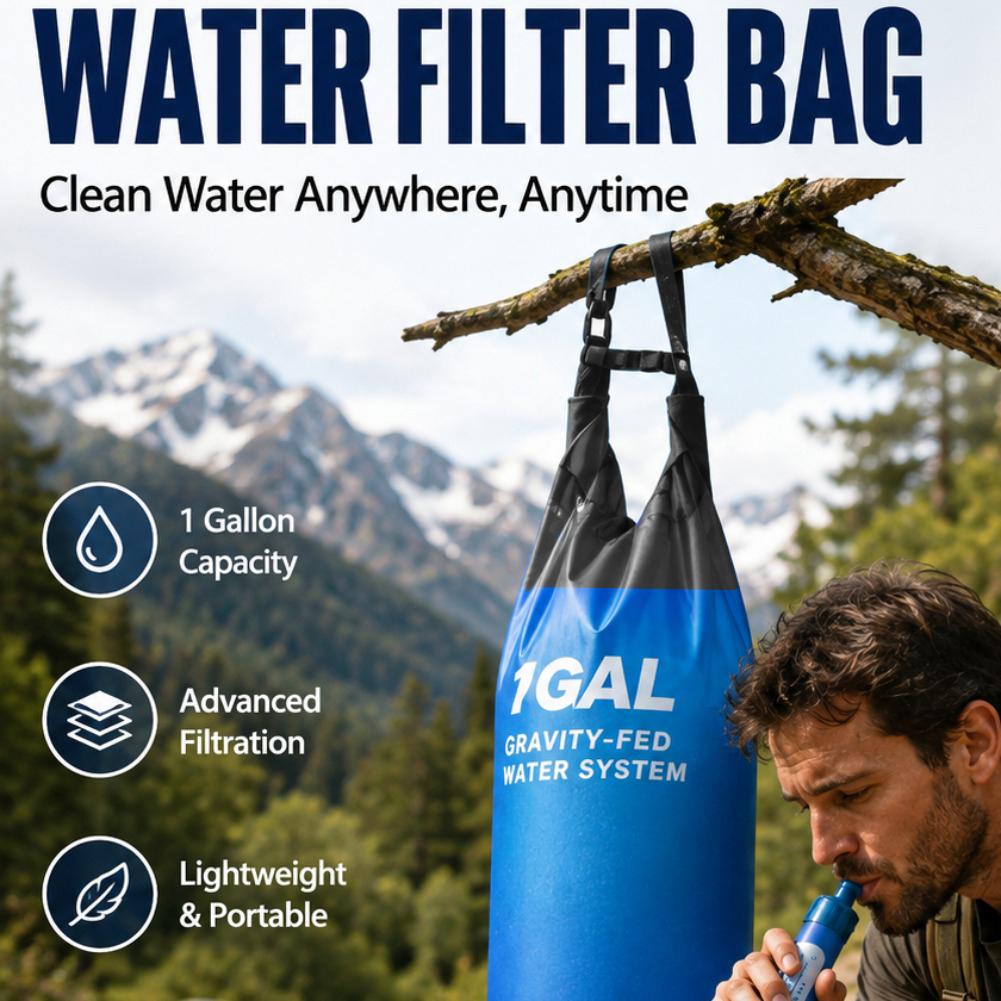 Kit de filtro de agua por grav - Outdoor Adventure Backpack reseña y precio