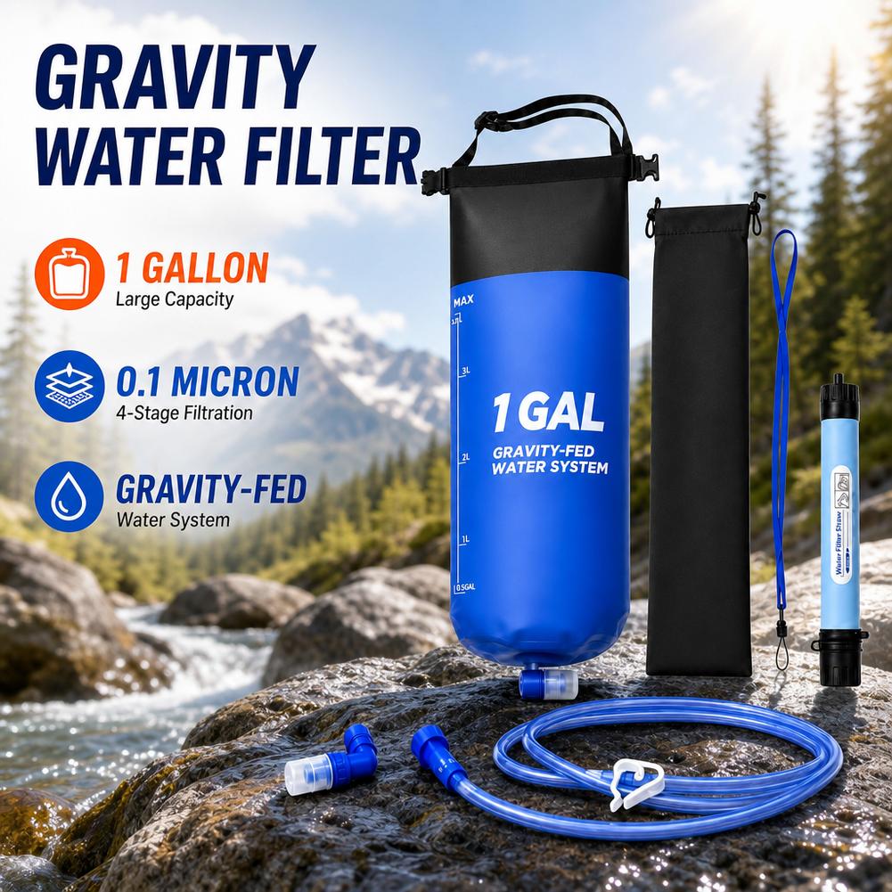 Kit de filtro de agua por grav - Outdoor Adventure Backpack reseña y precio
