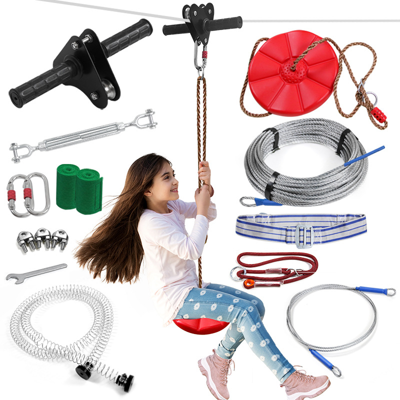 Kit de Zipline, Juego de Trole - Outdoor Adventure Kit For Kids reseña y precio